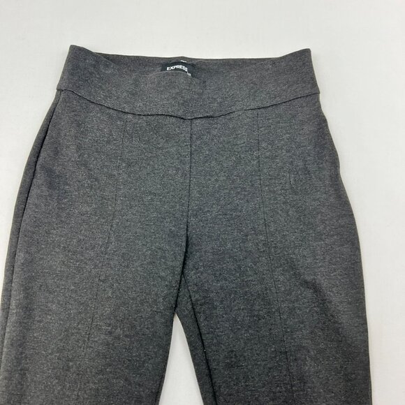 Express Womens Pull On Straight Leg Pants Slitted Cuff Charcoal Size Medium - Picture 3 of 9